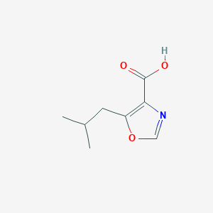 molecular formula C8H11NO3 B1453822 5-(2-甲基丙基)-1,3-噁唑-4-羧酸 CAS No. 1226365-67-8