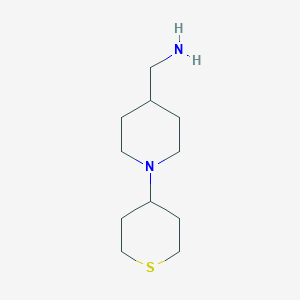 molecular formula C11H22N2S B1453823 [1-(Thian-4-yl)piperidin-4-yl]methanamine CAS No. 1249802-33-2