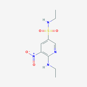 N-Ethyl-6-(ethylamino)-5-nitropyridine-3-sulfonamide