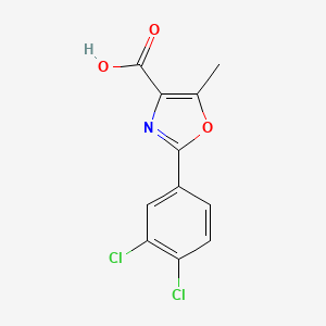 molecular formula C11H7Cl2NO3 B1453828 2-(3,4-Dichlorophenyl)-5-methyl-1,3-oxazole-4-carboxylic acid CAS No. 1443979-88-1
