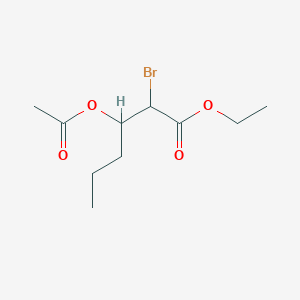 Ethyl 3-(acetyloxy)-2-bromohexanoate