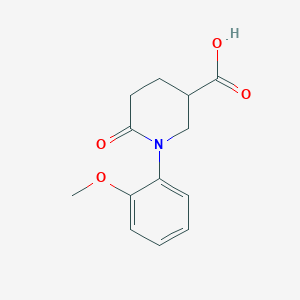 molecular formula C13H15NO4 B1453837 1-(2-Methoxyphenyl)-6-oxopiperidine-3-carboxylic acid CAS No. 1483768-62-2