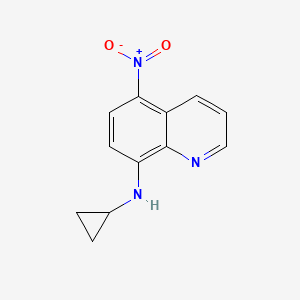 molecular formula C12H11N3O2 B1453838 N-Cyclopropyl-5-nitroquinolin-8-amine CAS No. 1099929-70-0