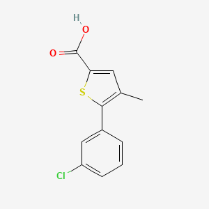 molecular formula C12H9ClO2S B1453841 5-(3-Chlorophenyl)-4-methylthiophene-2-carboxylic acid CAS No. 1039859-49-8