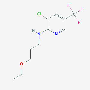 molecular formula C11H14ClF3N2O B1453844 3-氯-N-(3-乙氧基丙基)-5-(三氟甲基)-2-吡啶胺 CAS No. 1040309-94-1