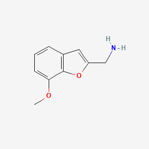 molecular formula C10H11NO2 B1453846 (7-Methoxy-1-benzofuran-2-yl)methanamine CAS No. 165735-70-6