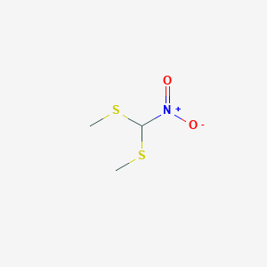 molecular formula C3H7NO2S2 B14538489 Bis(methylsulfanyl)(nitro)methane CAS No. 62159-32-4