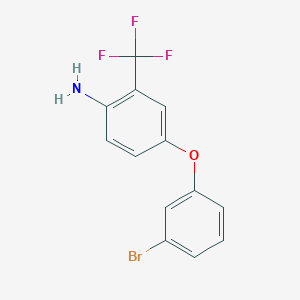 molecular formula C13H9BrF3NO B1453850 4-(3-溴苯氧基)-2-三氟甲基苯胺 CAS No. 1036446-60-2