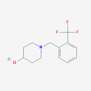 molecular formula C13H16F3NO B1453859 1-{[2-(三氟甲基)苯基]甲基}哌啶-4-醇 CAS No. 414879-19-9