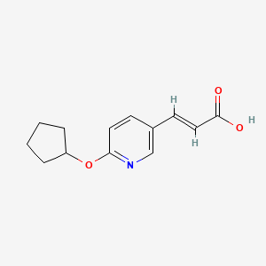 molecular formula C13H15NO3 B1453860 3-(6-环戊氧基-3-吡啶基)丙烯酸 CAS No. 912761-12-7
