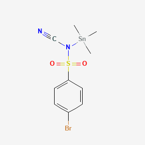 4-Bromo-N-cyano-N-(trimethylstannyl)benzene-1-sulfonamide