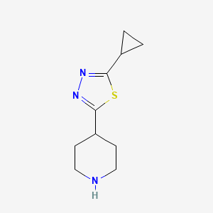 molecular formula C10H15N3S B1453866 4-(5-Cyclopropyl-1,3,4-thiadiazol-2-yl)piperidine CAS No. 1105189-79-4