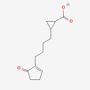 2-[4-(5-Oxocyclopent-1-en-1-yl)butyl]cyclopropane-1-carboxylic acid