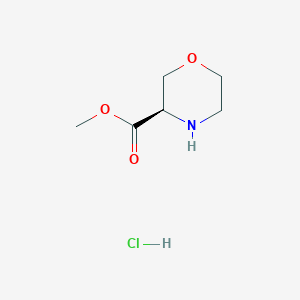 molecular formula C6H12ClNO3 B1453870 (R)-methyl morpholine-3-carboxylate hydrochloride CAS No. 1187929-55-0