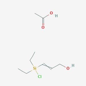 molecular formula C9H19ClO3Si B14538746 Acetic acid;3-[chloro(diethyl)silyl]prop-2-en-1-ol CAS No. 62172-25-2