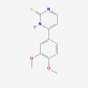 molecular formula C12H12N2O2S B1453876 4-(3,4-二甲氧基苯基)嘧啶-2(1H)-硫酮 CAS No. 1092303-07-5