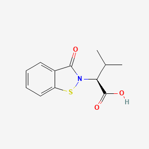 molecular formula C12H13NO3S B1453880 (2S)-3-甲基-2-(3-氧代-1,2-苯并异噻唑-2(3H)-基)丁酸 CAS No. 203798-30-5