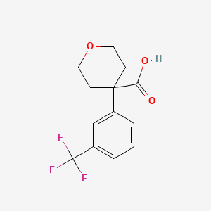 molecular formula C13H13F3O3 B1453884 4-[3-(Trifluoromethyl)phenyl]oxane-4-carboxylic acid CAS No. 1035261-84-7