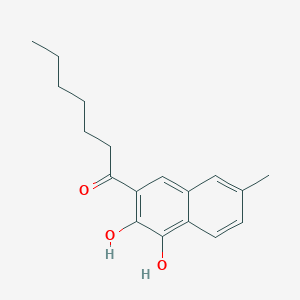 1-Heptanone, 1-(3,4-dihydroxy-7-methyl-2-naphthalenyl)-