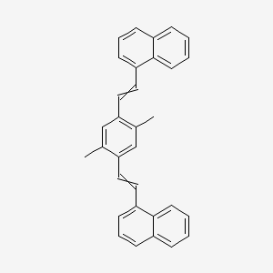 Naphthalene, 1,1'-[(2,5-dimethyl-1,4-phenylene)di-2,1-ethenediyl]bis-