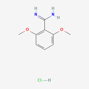 molecular formula C9H13ClN2O2 B1453886 2,6-Dimethoxy-benzamidine hydrochloride CAS No. 1171047-31-6