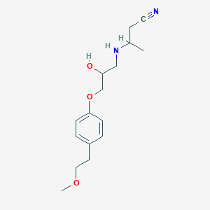 3-({2-Hydroxy-3-[4-(2-methoxyethyl)phenoxy]propyl}amino)butanenitrile