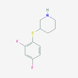 molecular formula C11H13F2NS B1453891 3-[(2,4-二氟苯基)硫烷基]哌啶 CAS No. 1251144-50-9