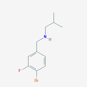 molecular formula C11H15BrFN B1453892 [(4-溴-3-氟苯基)甲基](2-甲基丙基)胺 CAS No. 1249704-82-2
