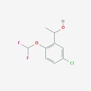 B1453893 1-[5-Chloro-2-(difluoromethoxy)phenyl]ethan-1-ol CAS No. 1250521-60-8