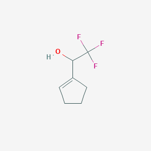 molecular formula C7H9F3O B1453894 1-(环戊-1-烯-1-基)-2,2,2-三氟乙醇 CAS No. 1248355-50-1