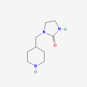 molecular formula C9H17N3O B1453896 1-(哌啶-4-基甲基)咪唑烷-2-酮 CAS No. 1083368-89-1