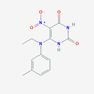 6-[Ethyl(3-methylphenyl)amino]-5-nitropyrimidine-2,4(1H,3H)-dione