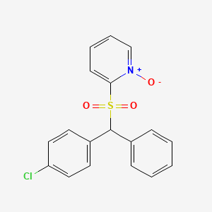 2-[(4-Chlorophenyl)(phenyl)methanesulfonyl]-1-oxo-1lambda~5~-pyridine