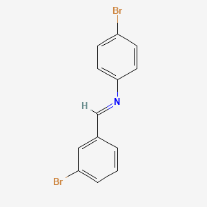 molecular formula C13H9Br2N B14539052 Benzenamine, 4-bromo-N-[(3-bromophenyl)methylene]- CAS No. 62305-67-3