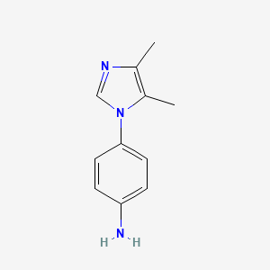 molecular formula C11H13N3 B1453912 4-(4,5-dimethyl-1H-imidazol-1-yl)aniline CAS No. 1429649-60-4