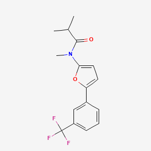 N,2-Dimethyl-N-{5-[3-(trifluoromethyl)phenyl]furan-2-yl}propanamide