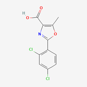 molecular formula C11H7Cl2NO3 B1453932 2-(2,4-Dichlorophenyl)-5-methyl-1,3-oxazole-4-carboxylic acid CAS No. 1457041-27-8