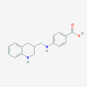 4-{[(1,2,3,4-Tetrahydroquinolin-3-yl)methyl]amino}benzoic acid