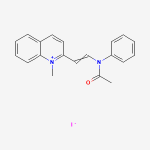 2-{2-[Acetyl(phenyl)amino]ethenyl}-1-methylquinolin-1-ium iodide