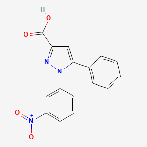 1-(3-Nitrophenyl)-5-phenyl-1H-pyrazole-3-carboxylic acid