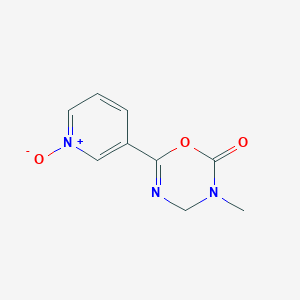 3-Methyl-6-(1-oxo-1lambda~5~-pyridin-3-yl)-3,4-dihydro-2H-1,3,5-oxadiazin-2-one