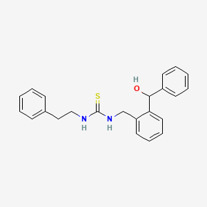 N-({2-[Hydroxy(phenyl)methyl]phenyl}methyl)-N'-(2-phenylethyl)thiourea