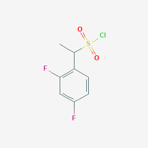 molecular formula C8H7ClF2O2S B1453940 1-(2,4-Difluorophenyl)ethane-1-sulfonyl chloride CAS No. 1248002-37-0