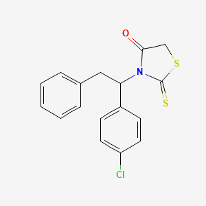 3-[1-(4-Chlorophenyl)-2-phenylethyl]-2-sulfanylidene-1,3-thiazolidin-4-one