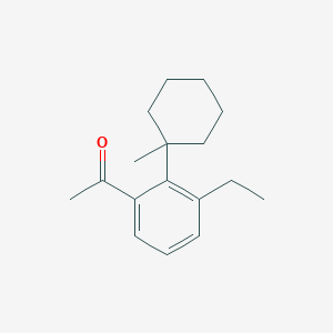 1-[3-Ethyl-2-(1-methylcyclohexyl)phenyl]ethan-1-one