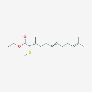 Ethyl 3,7,11-trimethyl-2-(methylsulfanyl)dodeca-2,6,10-trienoate