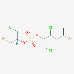 1-Bromo-3-chloropropan-2-yl 5-bromo-1,3-dichlorohexan-2-yl phosphate