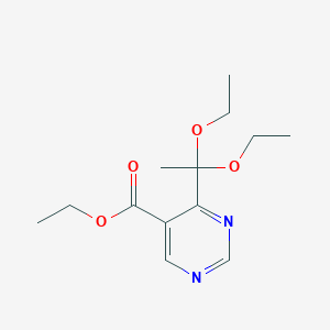 5-Pyrimidinecarboxylic acid, 4-(1,1-diethoxyethyl)-, ethyl ester