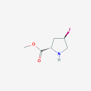 molecular formula C6H10FNO2 B145396 甲基(2S,4R)-4-氟吡咯烷-2-羧酸酯 CAS No. 126111-11-3