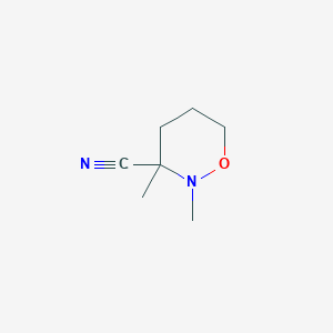 2H-1,2-Oxazine-3-carbonitrile, tetrahydro-2,3-dimethyl-